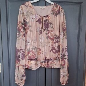 Laura Floral Blouse with Pink and Purple